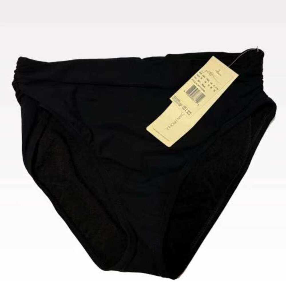 Profile by Gottex Women's Ruched High Waist Swimsuit Bottom Black US10